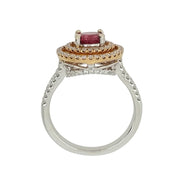 Yellow and White Gold Pink Tourmaline and Diamond Ring - Aatlo Jewelry Gallery