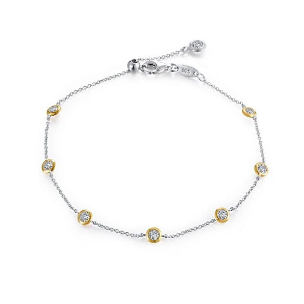Lafonn Two Tone Lassaire Adjustable Diamond Bracelet - Aatlo Jewelry Gallery