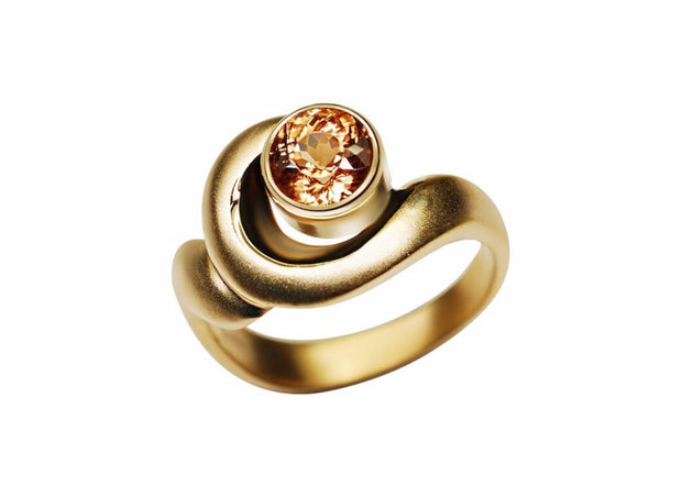 Gordon Aatlo Designs 14k Yellow Gold Champagne Zircon Ring - Aatlo Jewelry Gallery
