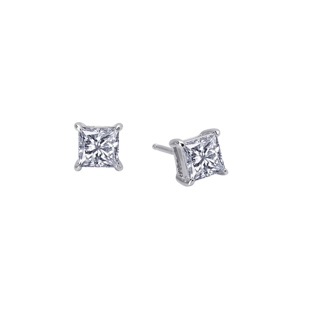 Lafonn Lassaire Diamond Princess Cut 1.50 Carat Stud Earrings