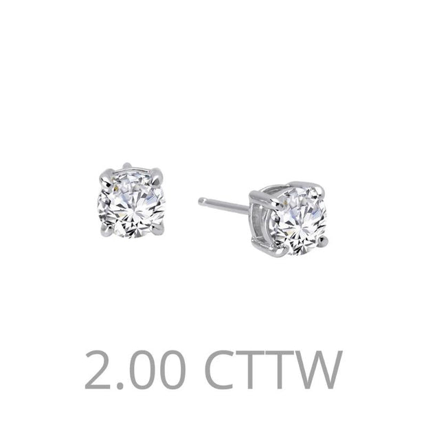 Lafonn Two Carat Diamond Stud Earrings - Aatlo Jewelry Gallery