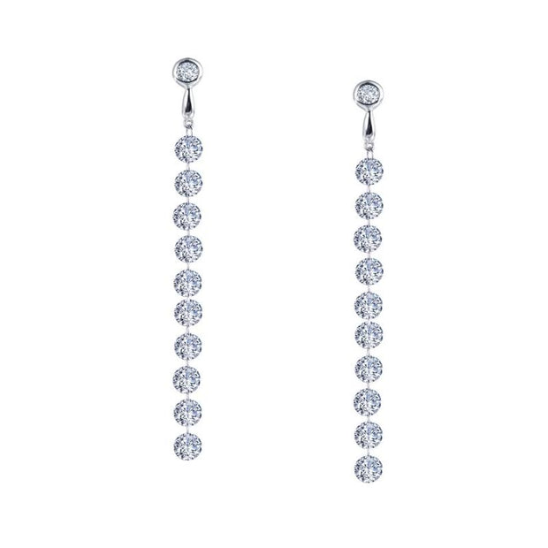 Lafonn Long Ten Lassaire Diamond Drop Earrings - Aatlo Jewelry Gallery
