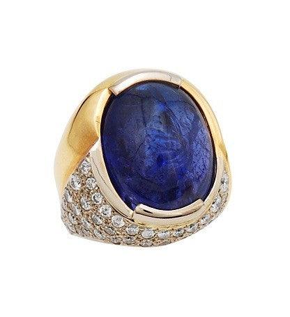 Gordon Aatlo Legacy Collection: Tanzanite Cabochon Ring - Aatlo Jewelry Gallery