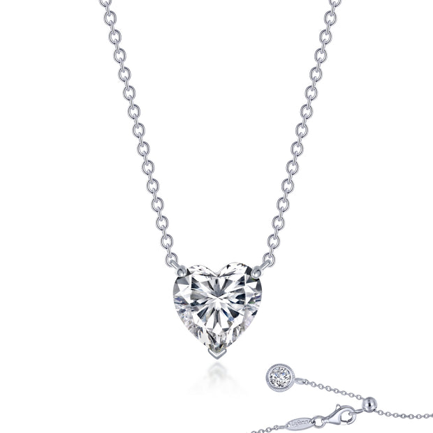 Lafonn Lassaire Diamond Heart Solitare Necklace