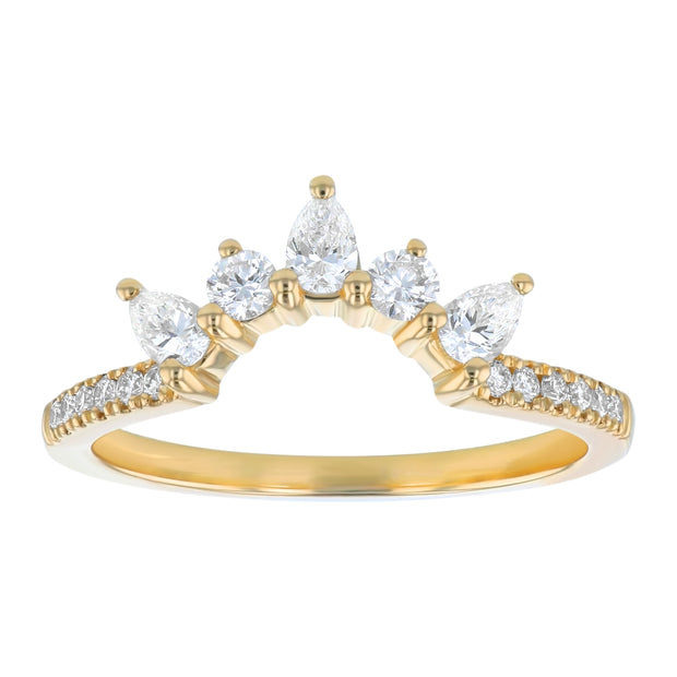 14k Yellow Gold Crown Style Ring