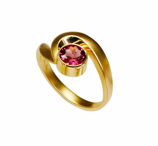 Gordon Aatlo Designs 14k Yellow Gold Rhodolite Garnet Ring - Aatlo Jewelry Gallery