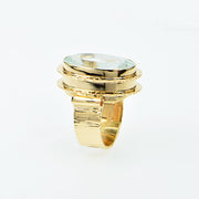 Michael Baksa 14K Gold Sea Foam Aquamarine Ring