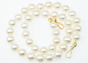 Michael Baksa 14k Yellow Gold Fresh Water White Pearl Necklace - Aatlo Jewelry Gallery
