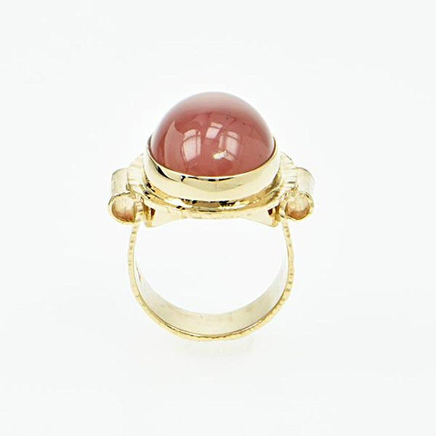 Michael Baksa Unique  Rasberry Sorbet Grossular Garnet 14K Gold Ring - Aatlo Jewelry Gallery
