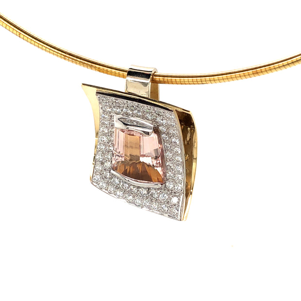 Gordon Aatlo Legacy Collection: 18k Morganite and Diamond Pendant