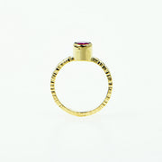 Michael Baksa 14K Gold Burma Ruby Ring
